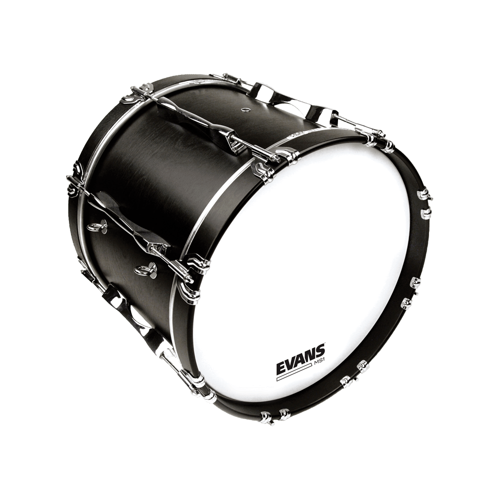 Evans MS1 White Marching Bass Drum Head, 20 Inch - Image 5