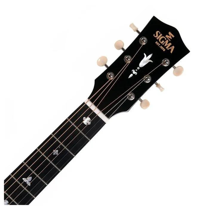 Sigma SJM-SG45 Acoustic / Eectric Guitar All Solid with Gigbag/Case - Image 5