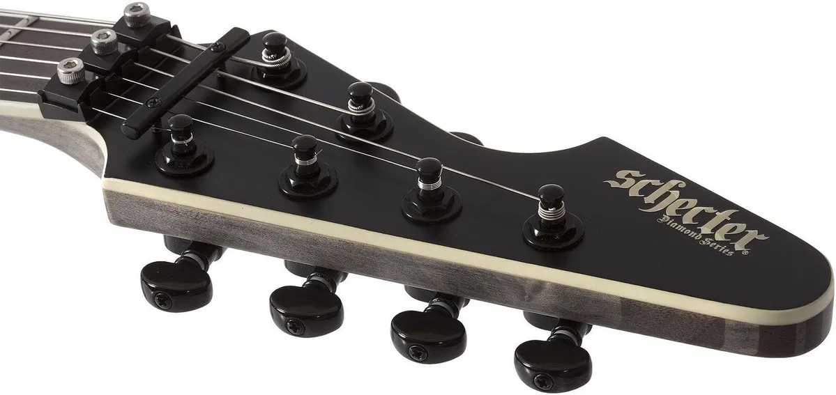 Schecter SCH1369 Avenger FR SLS Elite Evil Twin Electric Guitar - Satin Black - Image 6