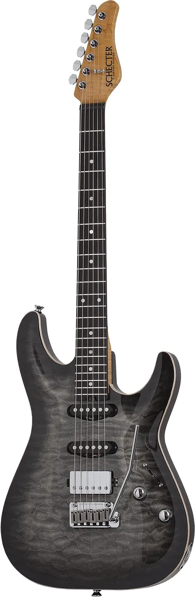 Schecter Fuji California Series Electric Guitar w/ Case - Charcoal Burst - Image 6