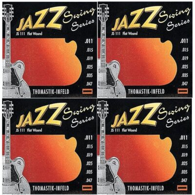Thomastik-Infeld Jazz Swing Flatwound Electric Guitar Strings - 4 Pack .011-.047