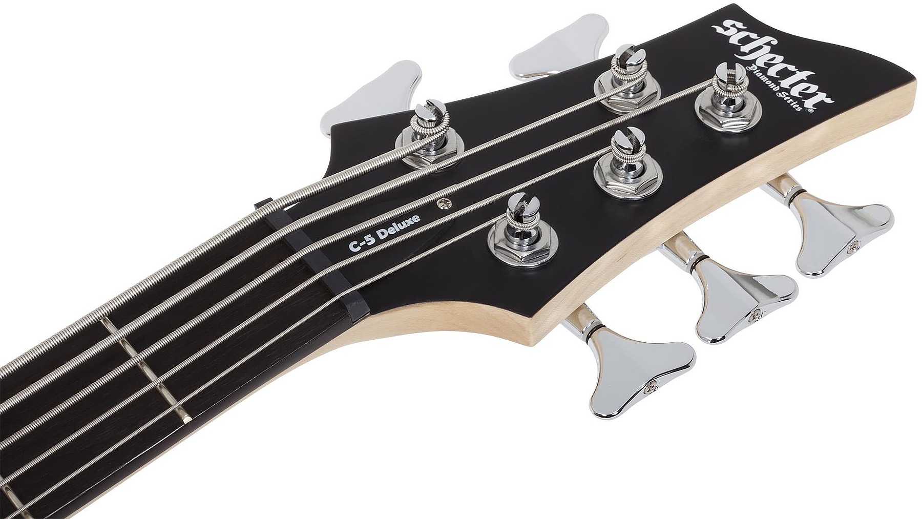 Schecter 586-SHC 5-String C-5 Deluxe Series Bass Guitar – Satin Black - Image 3