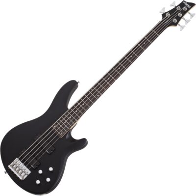 Schecter 586-SHC 5-String C-5 Deluxe Series Bass Guitar – Satin Black