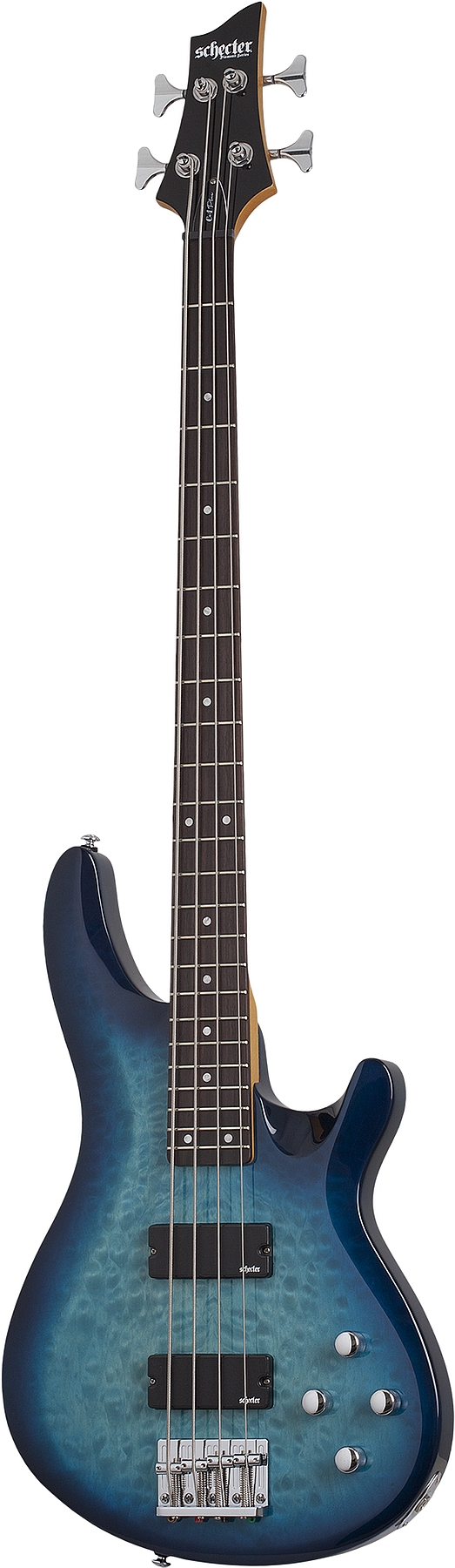 Schecter SCH-589 4-String RH C-4 Plus Series Bass Guitar - Ocean Blue Burst - Image 2
