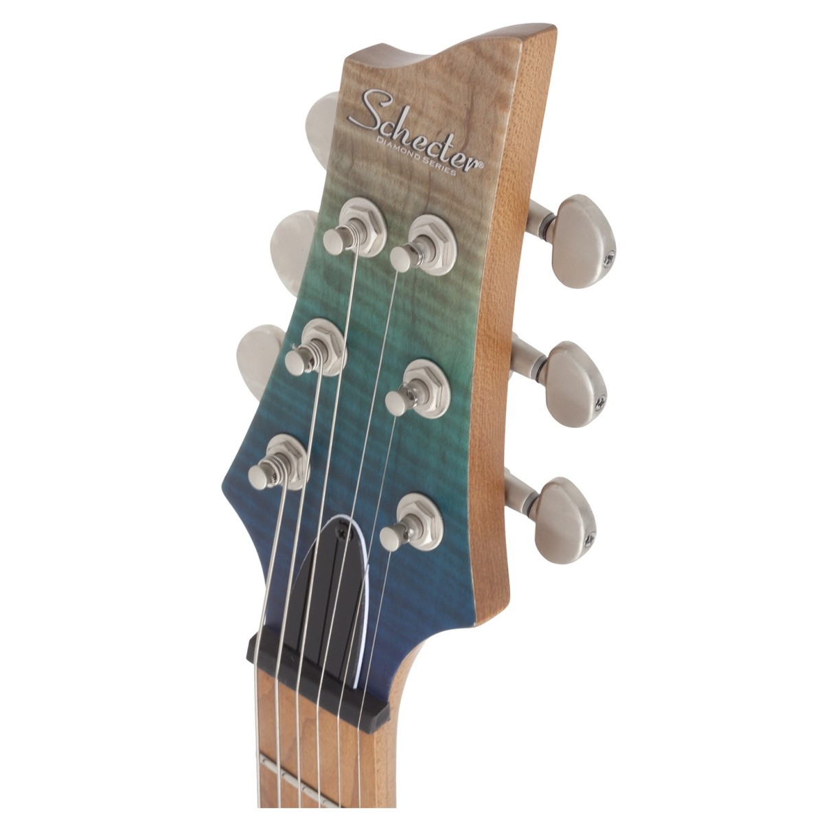 Schecter SCH3937 C-1 Standard Plus Electric Guitar - Transparent Blue Fade - Image 4