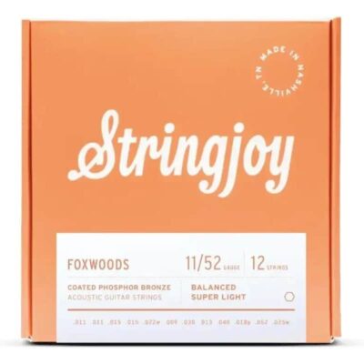 Stringjoy 12 String 11-52 Foxwoods Coated Phosphor Brz Acoustic Guitar Strings