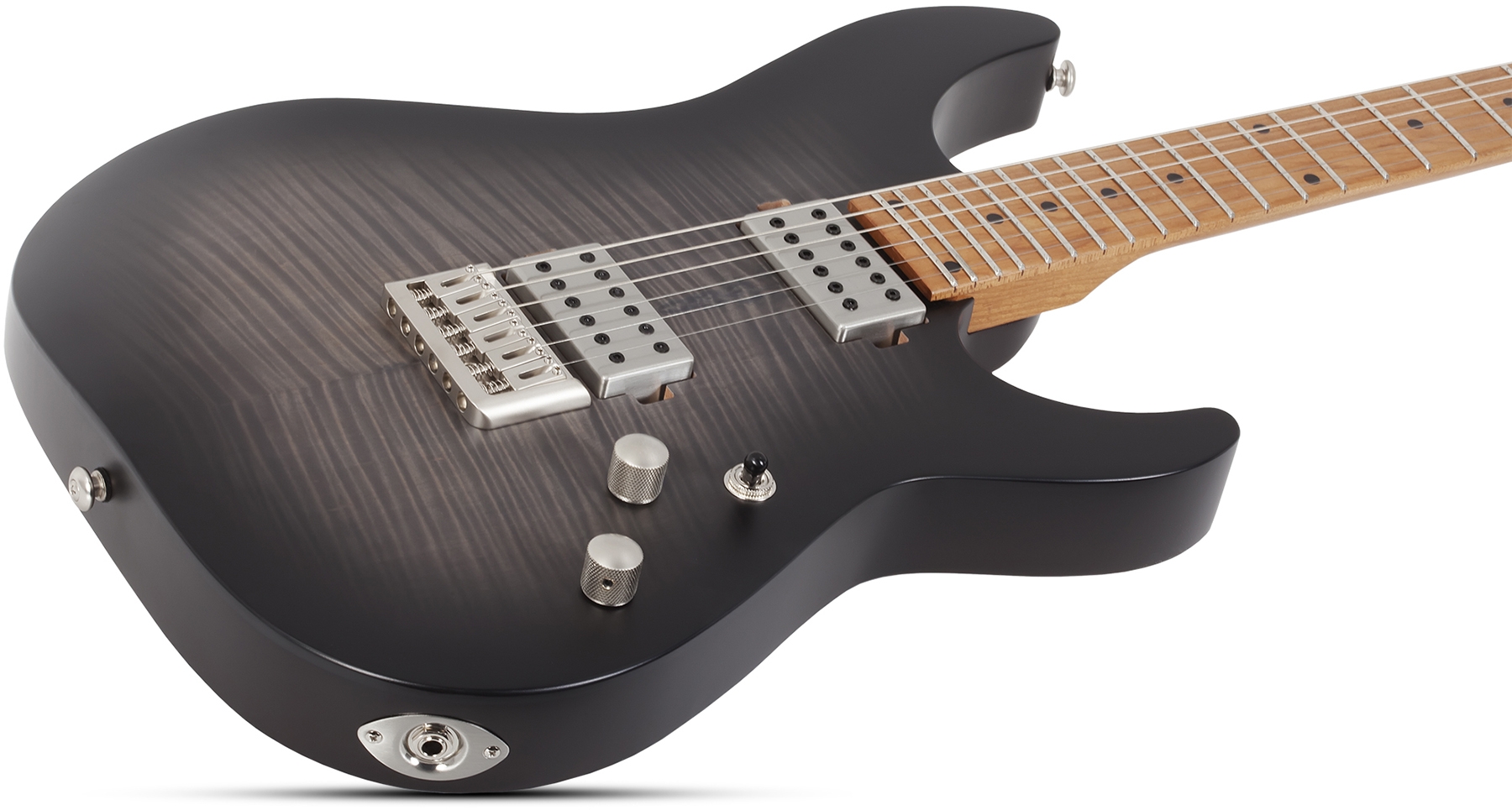 Schecter SCH3936 C-1 Standard Plus Electric Guitar - Transparent Black Burst - Image 3