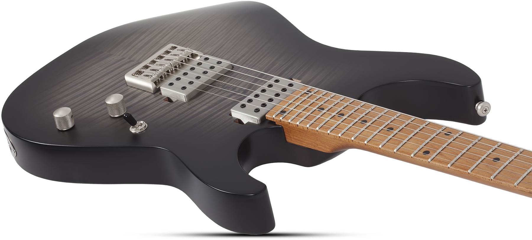 Schecter SCH3936 C-1 Standard Plus Electric Guitar - Transparent Black Burst - Image 6