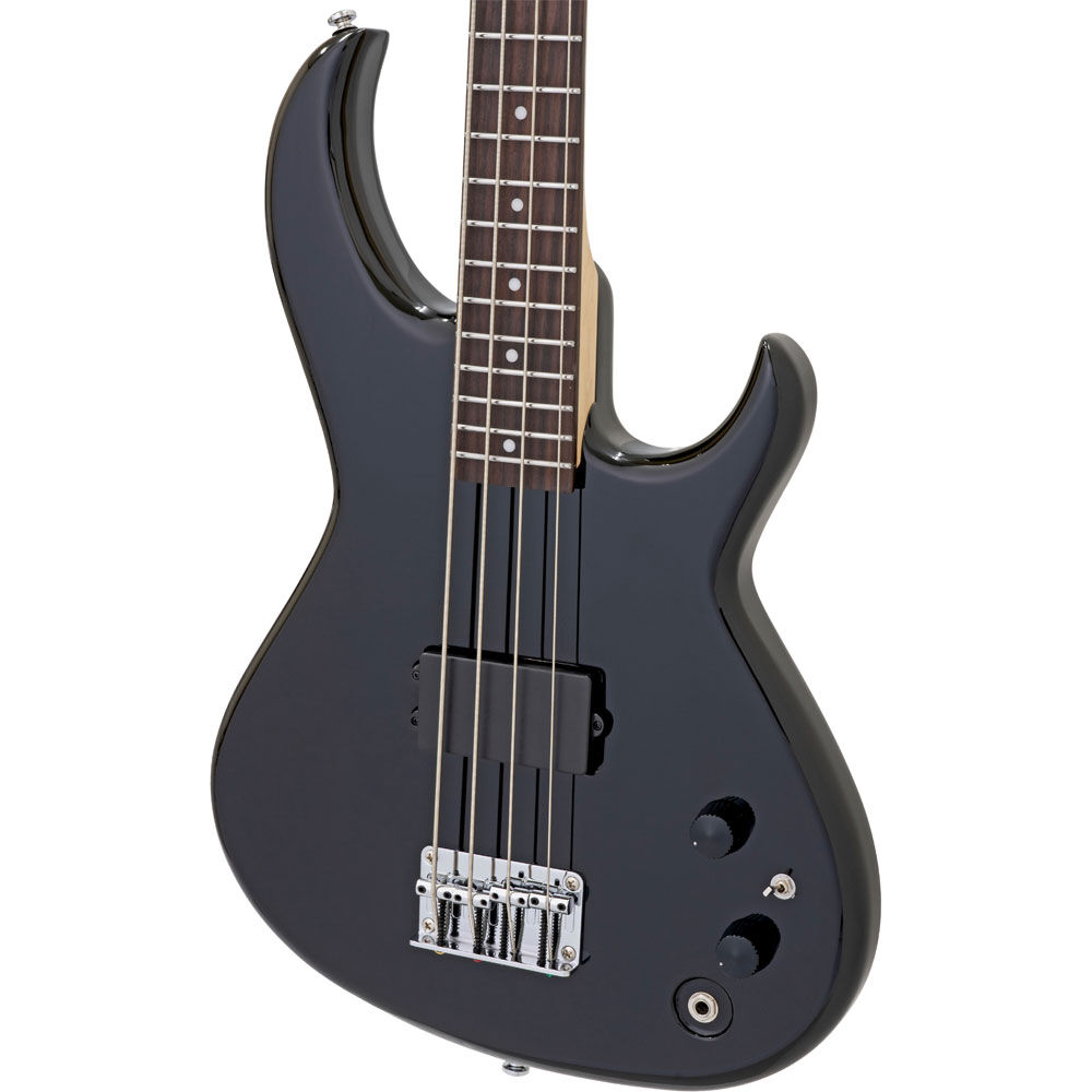 Aria Pro II SB-ONE Series Electric Bass Guitar in Black Gloss - Image 3