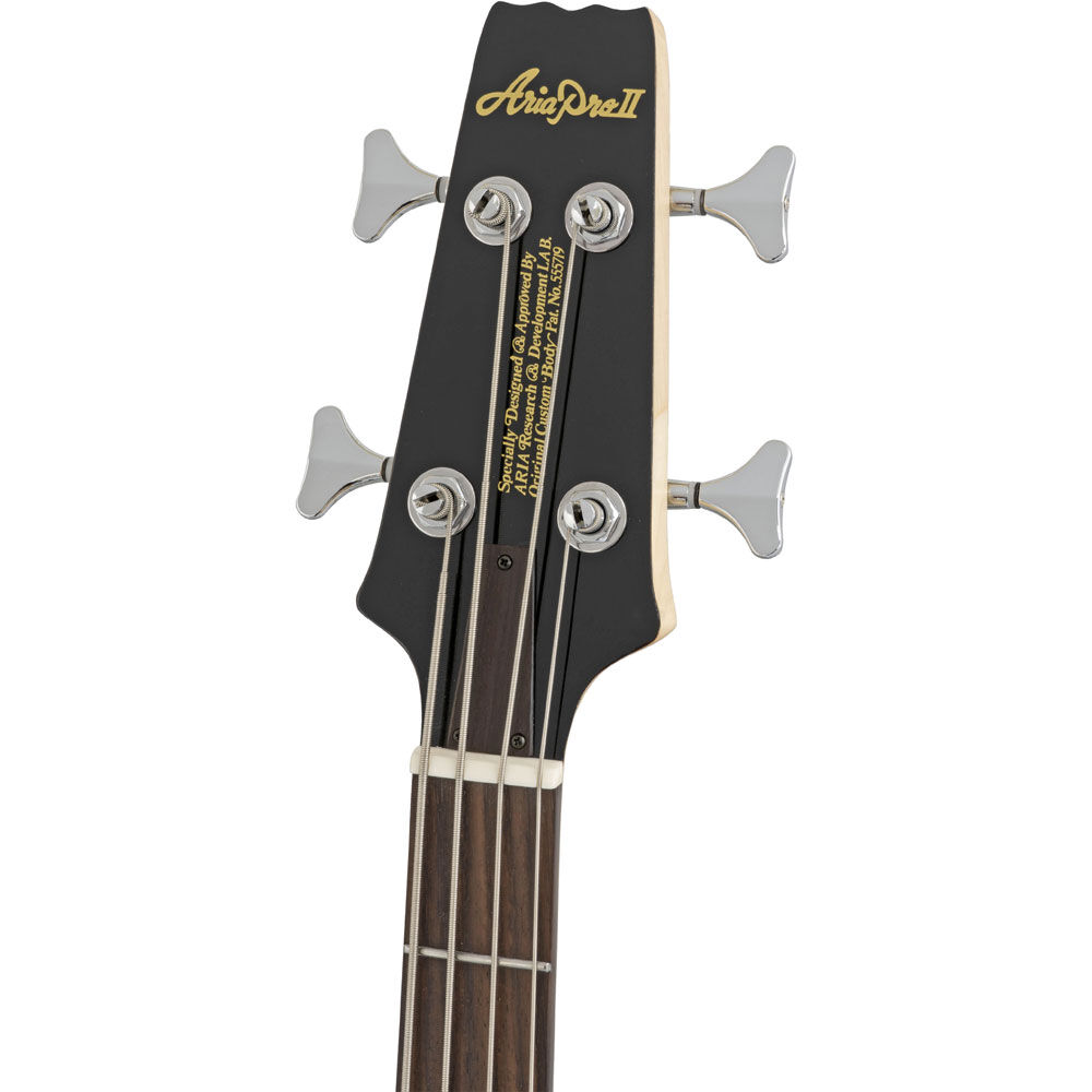Aria Pro II SB-ONE Series Electric Bass Guitar in Black Gloss - Image 4