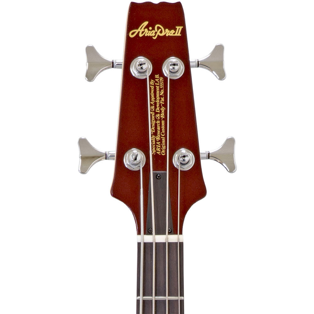 Aria Pro II SB-ONE Series Electric Bass Guitar in Candy Apple Red Gloss - Image 4