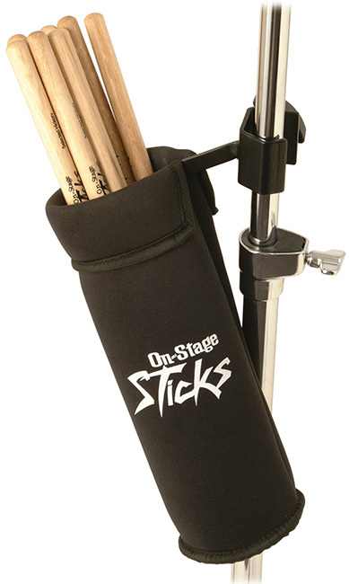 On Stage Neoprene Drum Stick Holder with Mounting Clamp - Holds up to 8 Pairs