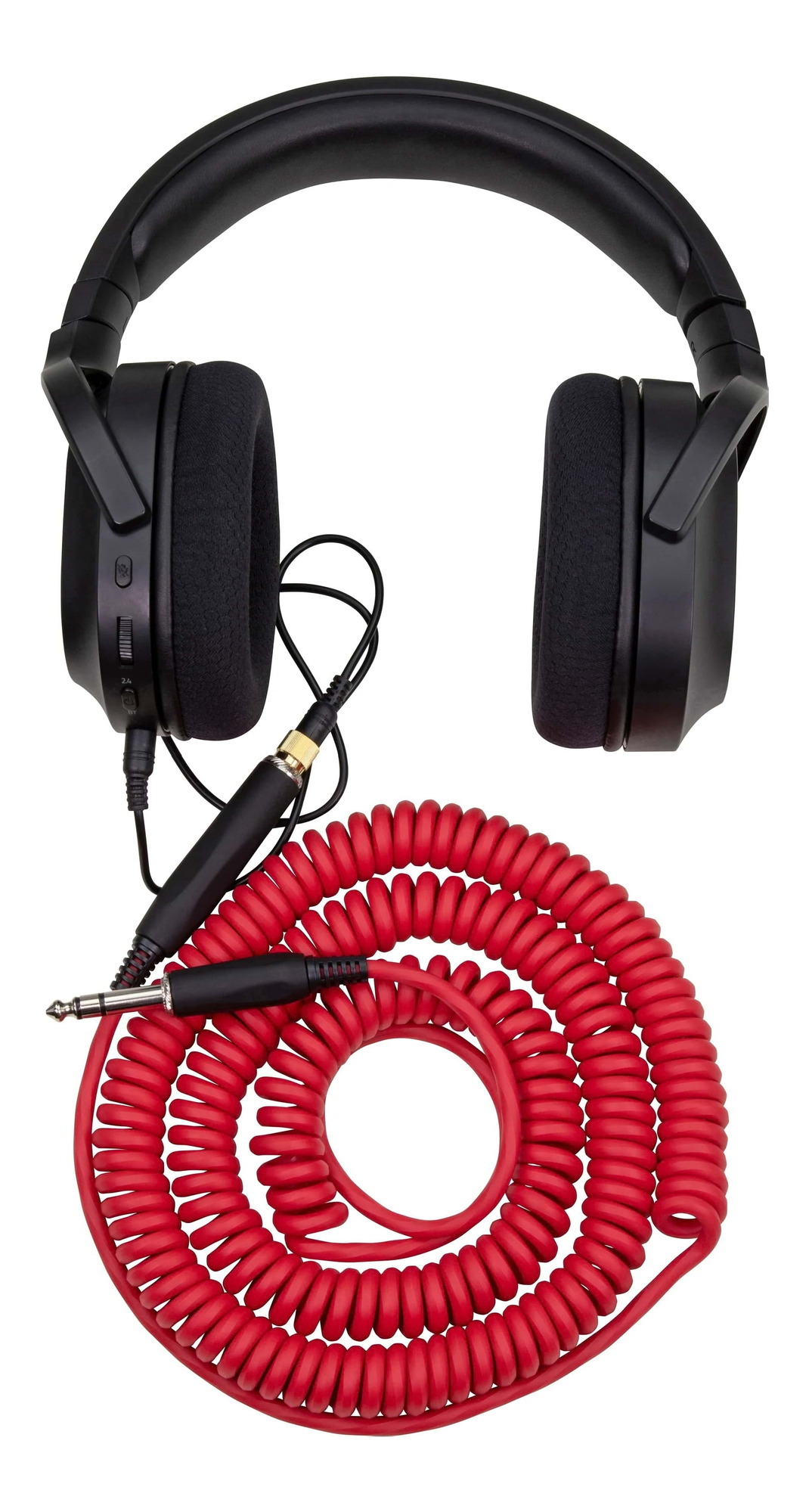 Pig Hog Hex Series Coiled Headphone Extension Cable 1/4" - 25ft - Candy Apple Red - Image 2