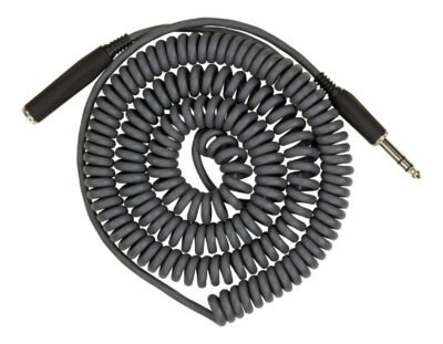 Pig Hog Hex Series Coiled Headphone Extension Cable 1/4" - 25ft - Charcoal Grey