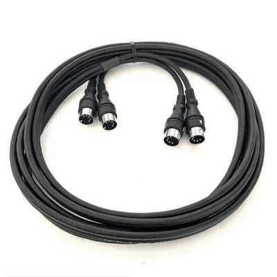 Mogami Dual MIDI Cable One Piece Moulded 5pin Connections (15ft)
