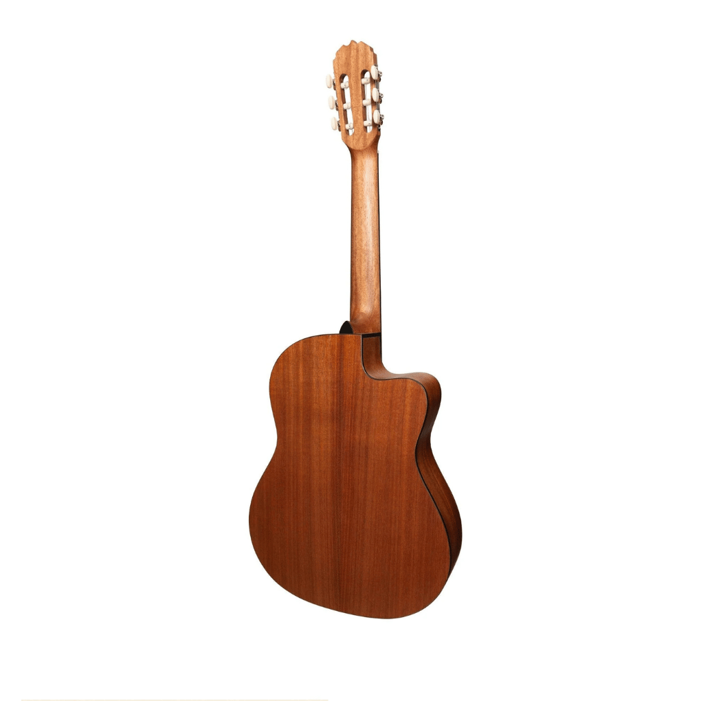 Martinez 'Natural Series' Left Handed Solid Spruce Top Acoustic-Electric Classical Cutaway Guitar - Image 2