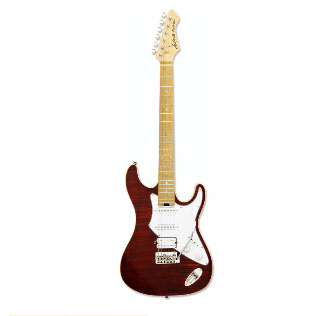 Aria 714-MK2 Fullerton Series HSS Electric Guitar in Ruby Red