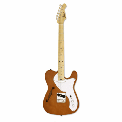 Aria 615-TL Series Semi-Hollow Electric Guitar in Natural Gloss