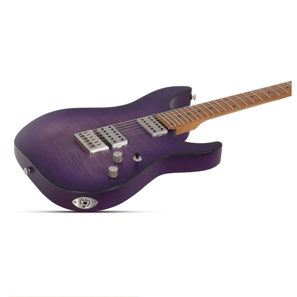 Schecter SCH3935 C-1 Standard Plus Electric Guitar - Transparent Purple Burst - Image 3