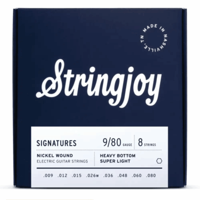 Stringjoy 9-80 8-String Heavy Bottom Super Light Gauge Signatures - Nickel Wound Electric Guitar Strings