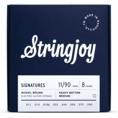 Stringjoy 11-90 8-String Heavy Bottom Medium Gauge Signatures - Nickel Wound Electric Guitar Strings