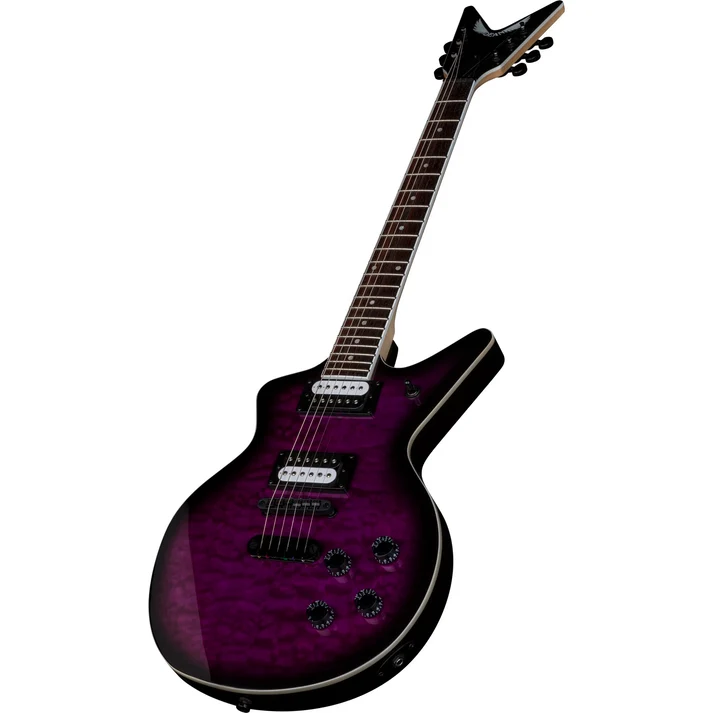 Dean Cadillac Quilted Maple Electric Guitar - Trans Purple Burst - Image 2