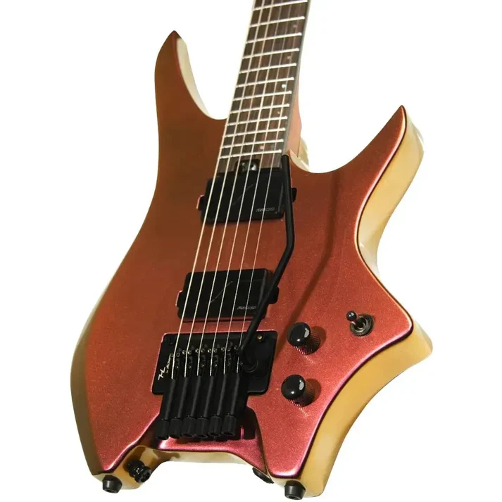 HILS HN6 – Gloss Ultra Gold – Headless 6-String Electric Guitar - Image 3