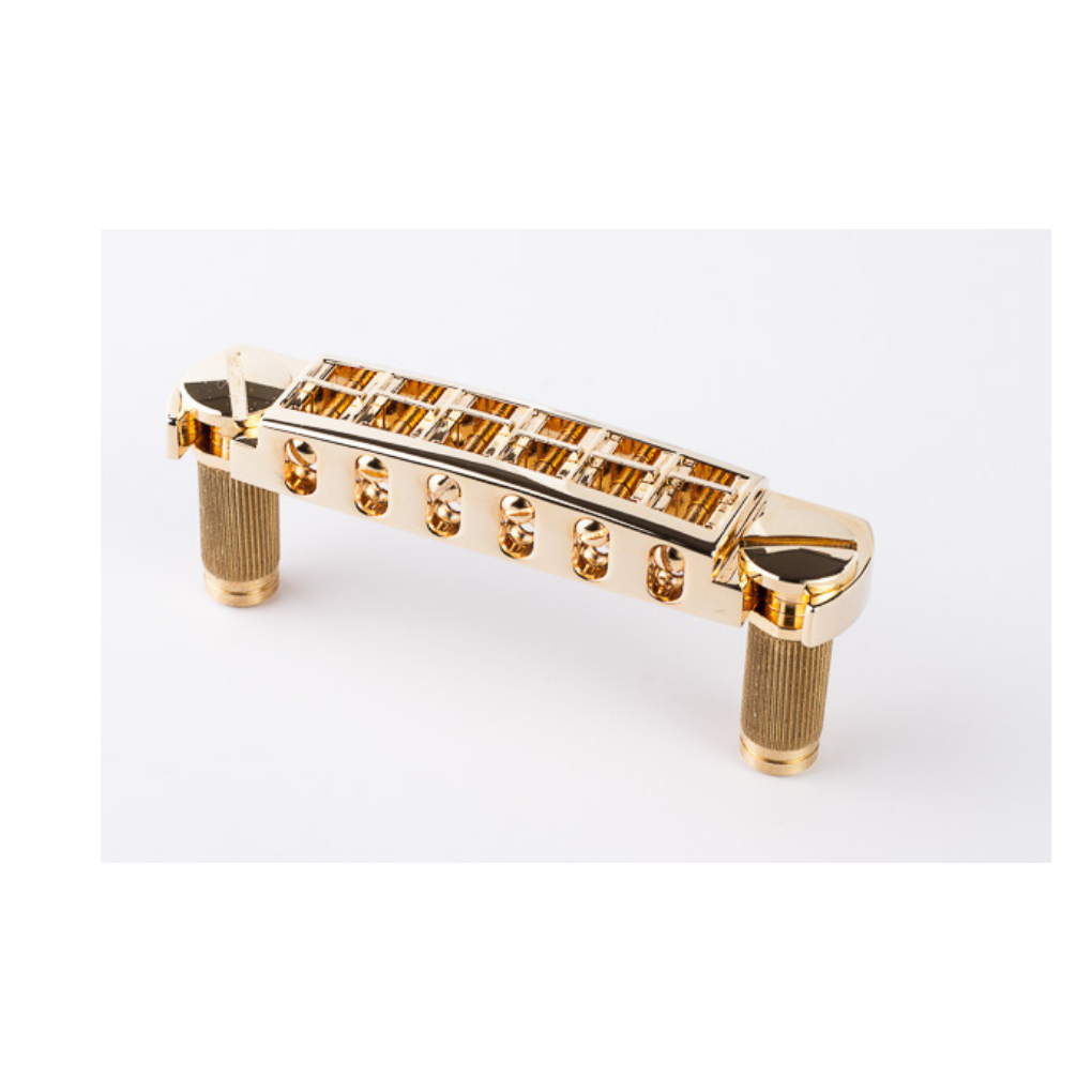 TonePros AVT2P-G LOCKING WRAP AROUND BRIDGE SET for US Made Guitars Gold