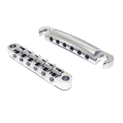 Gotoh Tailpiece + Bridge - Epiphone / Metric Upgrade - Chrome
