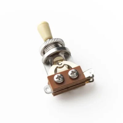BBT 3 Way Toggle Switch Chrome for Gibson Style Guitars - Cream Tip