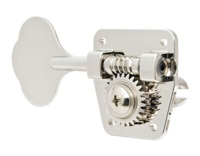 Gotoh GB2 Left Hand ( Reverse Headstock )'4 in Line' Bass Tuning Keys (set of 4) - Nickel