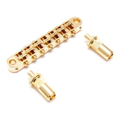 TonePros 7 - String Metric Tuneomatic Bridge  (large posts) Gold