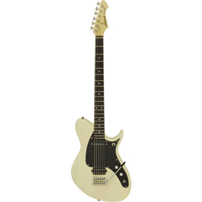 Aria Pro II J-B'Tone Baritone Electric Guitar in See Thru Vintage White