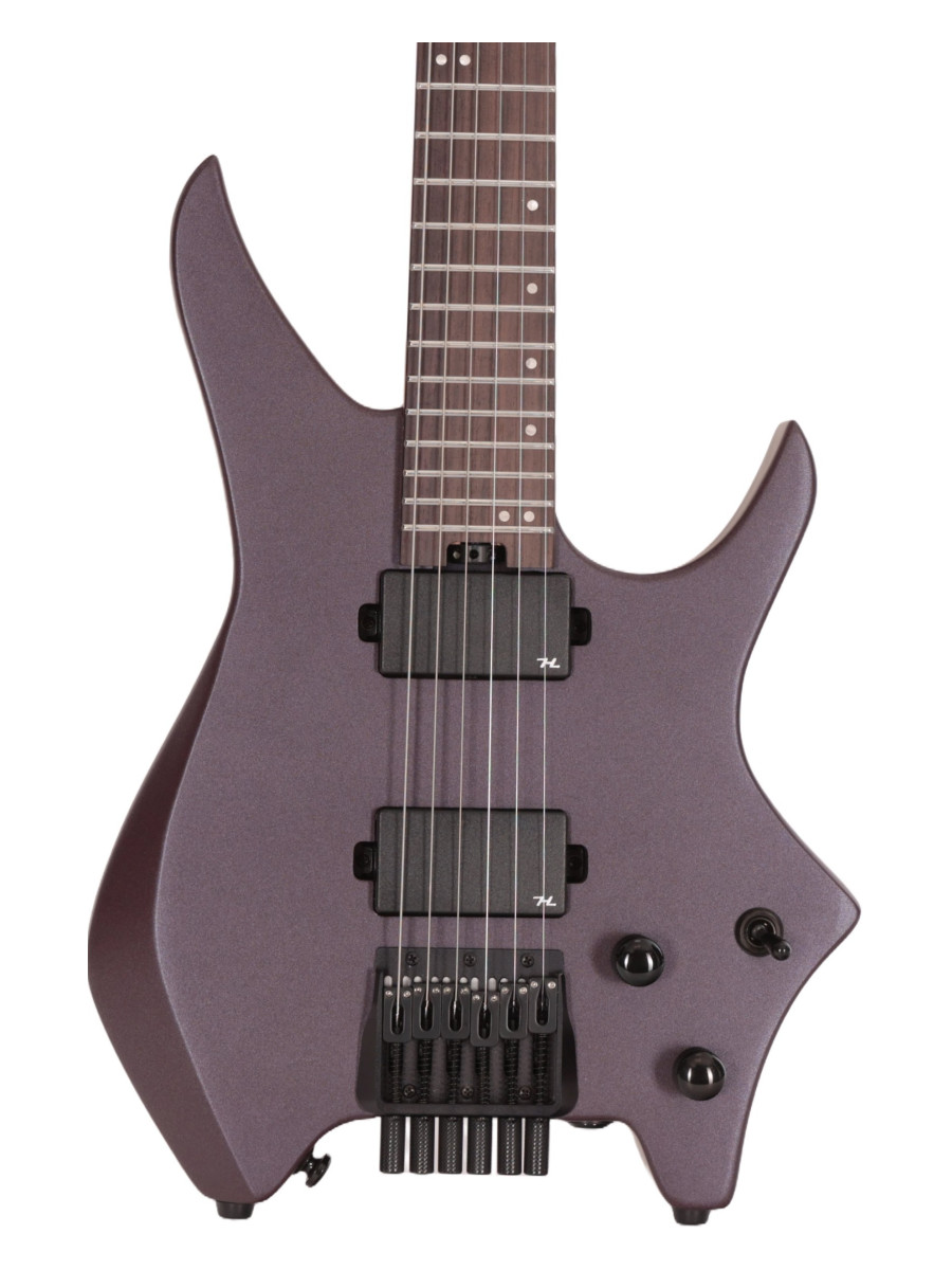 HILS HN3 – Satin Metallic Deep Purple – Headless 6-String Electric Guitar - Image 2