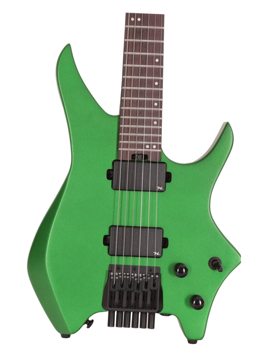 HILS HN3 – Satin Metallic Emerald Green – Headless 6-String Electric Guitar - Image 4