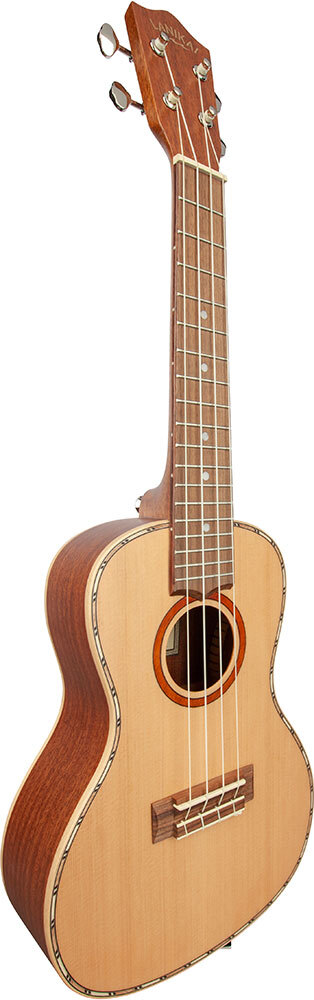 Lanikai Cedar Series Concert Ukulele in Natural Satin Finish with Lanikai Deluxe Gig Bag - Image 3