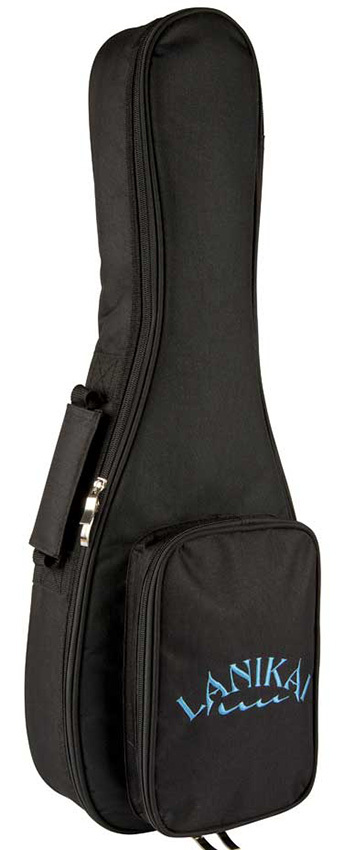 Lanikai Cedar Series Concert Ukulele in Natural Satin Finish with Lanikai Deluxe Gig Bag - Image 4