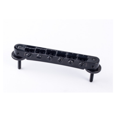 TonePros AVR2P ABR-1 Vintage Locking Bridge — Brass Pre-Notched Saddles, Black