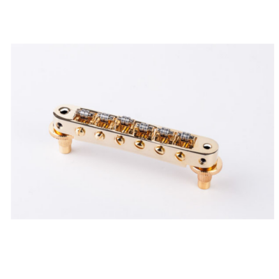TonePros TP6R Tune-o-matic Bridge with Roller Saddles - Small Posts Gold - Open Box