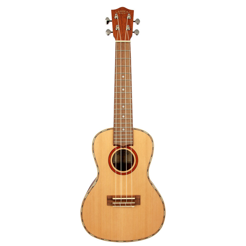 Lanikai Cedar Series Concert Ukulele in Natural Satin Finish with Lanikai Deluxe Gig Bag