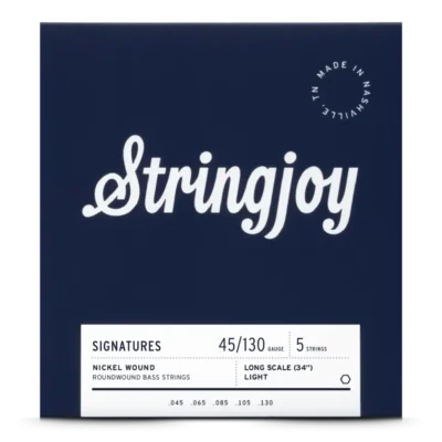Stringjoy Light Gauge ( 45-130 ) 5 String Long Scale Bass Guitar Strings