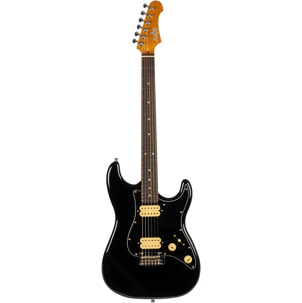 Jet Guitars JS-400 HH Electric Guitar Black - Rosewood Fretboard - Image 2