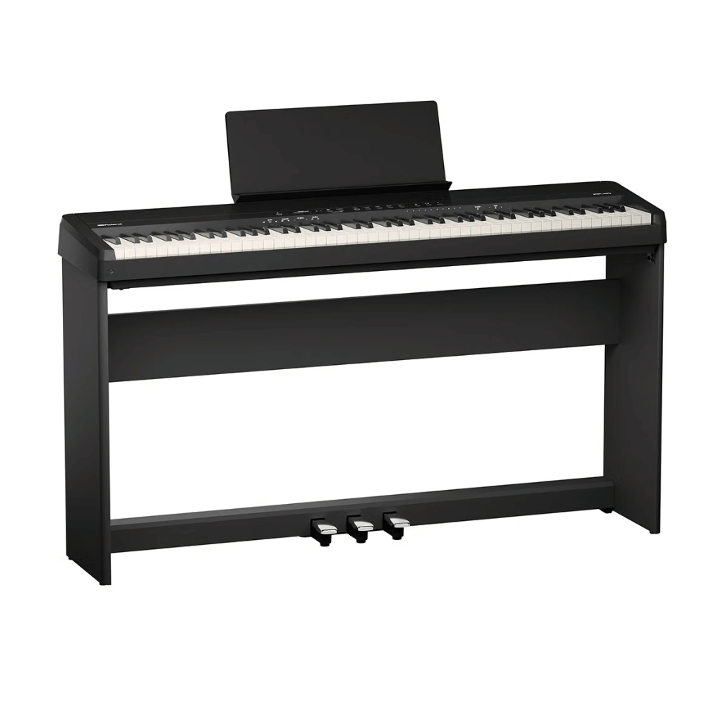 Roland FP-40 Digital Piano - Black - C/w Stand and Three-Pedal Unit