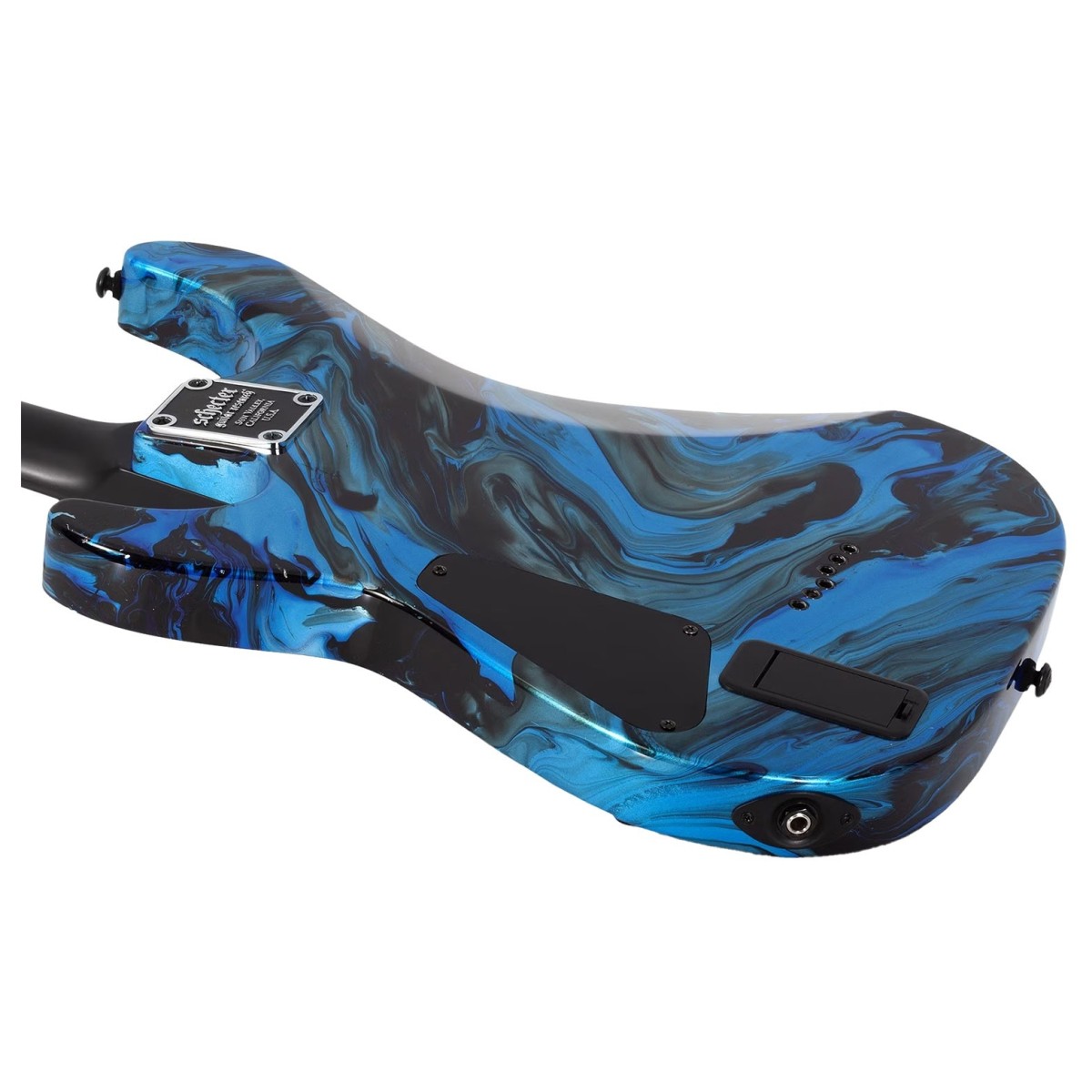 Schecter C-1 Hydro Dip Electric Guitar, Midnight Tide - Image 2