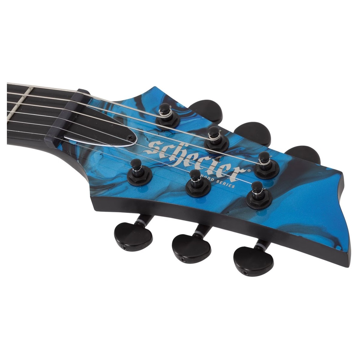 Schecter C-1 Hydro Dip Electric Guitar, Midnight Tide - Image 3