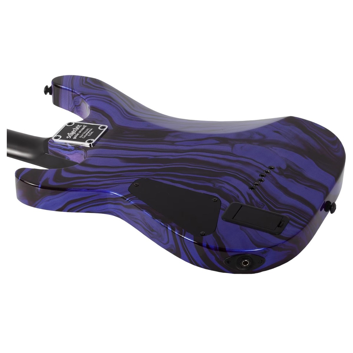 Schecter C-1 Hydro Dip Electric Guitar, Purple Obsidian - Image 3