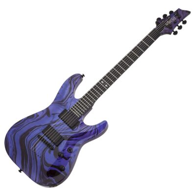 Schecter C-1 Hydro Dip Electric Guitar, Purple Obsidian